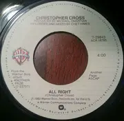 7inch Vinyl Single - Christopher Cross - All Right