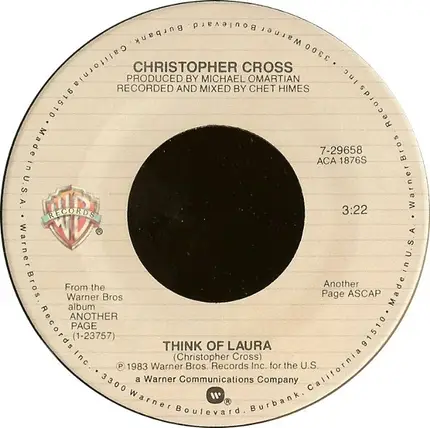 Christopher Cross - Think Of Laura