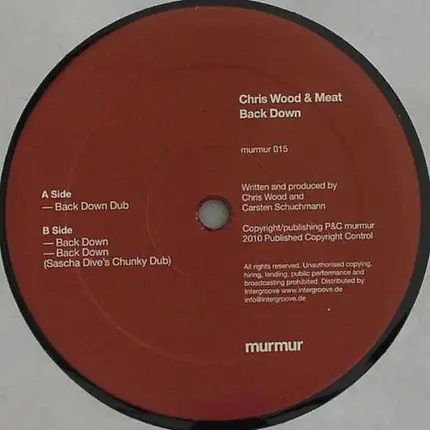 Chris Wood & Meat - Back Down