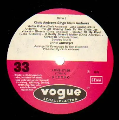 Chris Andrews - Sings Chris Andrews