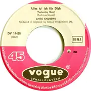 7inch Vinyl Single - Chris Andrews - Alles Tu' Ich Für Dich