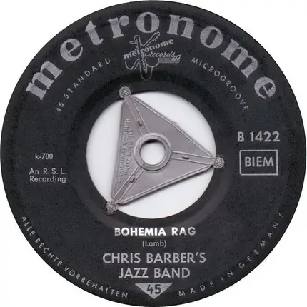 Chris Barber's Jazz Band - Bohemia Rag / Swanee River