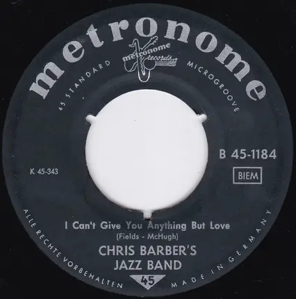 Chris Barber's Jazz Band - Careless Love / I Can't Give You Anything But Love