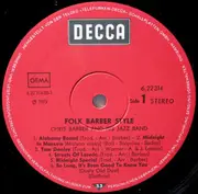 LP - Chris Barber's Jazz Band - Folk Barber Style