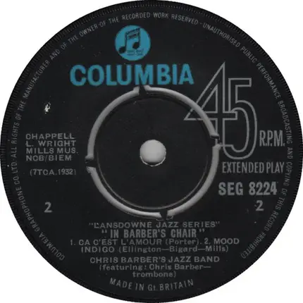 Chris Barber's Jazz Band - In Barber's Chair