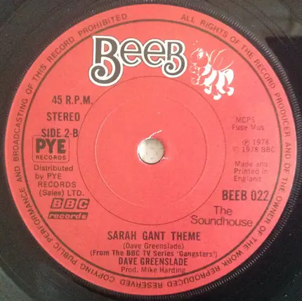 Chris Farlowe & Dave Greenslade - Gangsters / Sarah Gant Theme