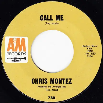 Chris Montez - Call Me / Go Head On