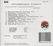 CD - Chuck Hedges Quartet - No Greater Love