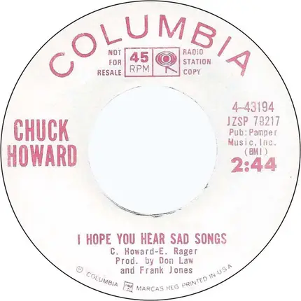 Chuck Howard - I Hope You Hear Sad Songs