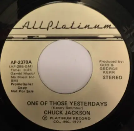 Chuck Jackson - One Of Those Yesterdays