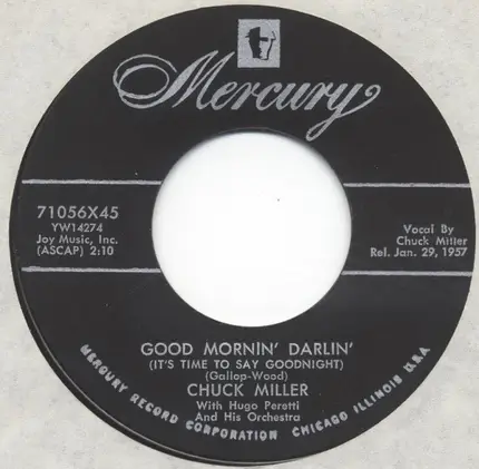 Chuck Miller - Good Mornin' Darlin' / Me Head's In De Barrel