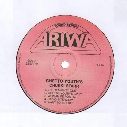 Chukki Star - Ghetto Youth's