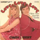7inch Vinyl Single - Cindy & Bert - Love, Love, Love / Wenn Man Träumen Könnte