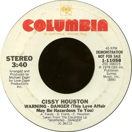 Cissy Houston - Warning - Danger (This Love Affair May Be Hazardous To You)