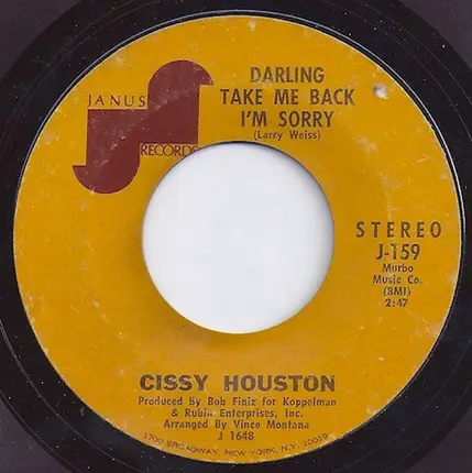 Cissy Houston - Darling Take Me Back I'm Sorry