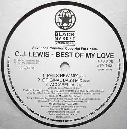 CJ Lewis - Best Of My Love