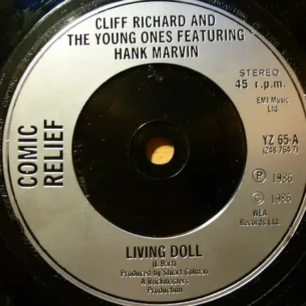 Comic Relief Presents Cliff Richard And The Young Ones Featuring Hank Marvin - Living Doll / Apron Strings