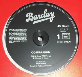 Companion - This Is A Test