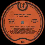 LP - Complesso Isola D'Oro Canta Franco Zappalà - Canti Suoni E Balli Dalla Sicilia