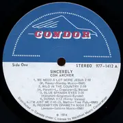 LP - Con Archer - Sincerely...