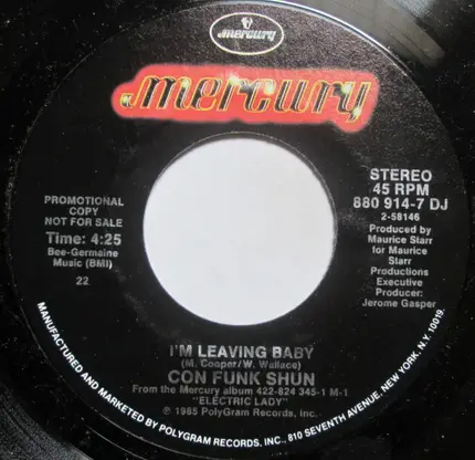Con Funk Shun - I'm Leaving Baby