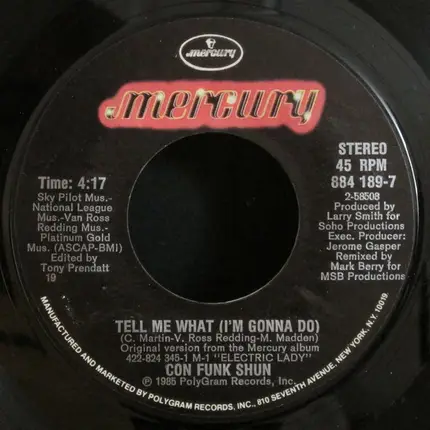 Con Funk Shun - Tell Me What (I'm Gonna Do)