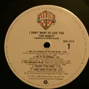 LP - Con Hunley - I Don't Want To Lose You - Santa Maria press