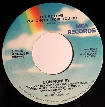 Con Hunley - Satisfied Mind / Let Me Love You Once Before You Go