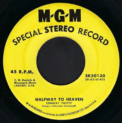 Conway Twitty - Danny Boy / Halfway To Heaven