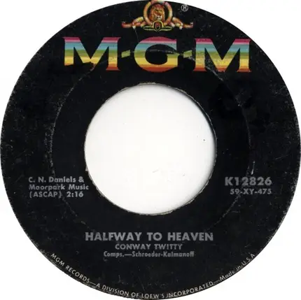 Conway Twitty - Danny Boy / Halfway To Heaven