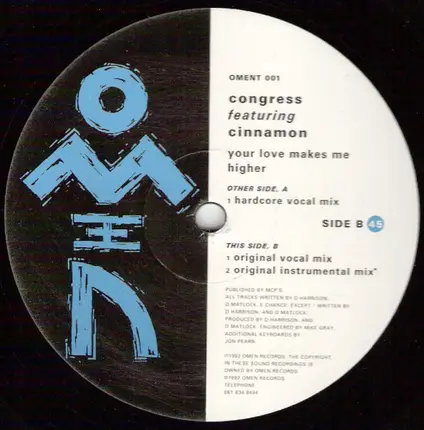 Congress Featuring Cinnamon - Your Love Makes Me Higher