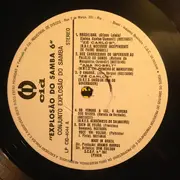 LP - Conjunto Explosão Do Samba - Explosão Do Samba 6