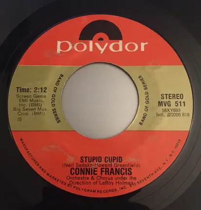 Connie Francis - Who's Sorry Now / Stupid Cupid