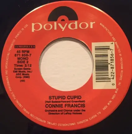Connie Francis - Who's Sorry Now / Stupid Cupid