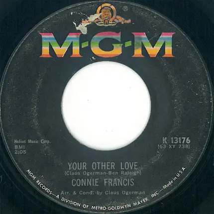 Connie Francis - Your Other Love