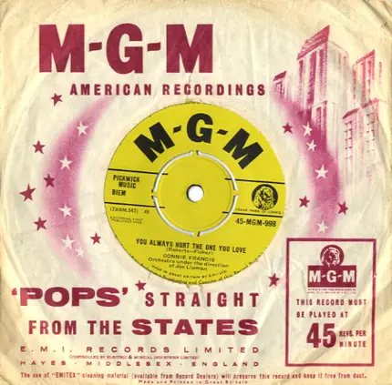 Connie Francis - You Always Hurt The One You Love