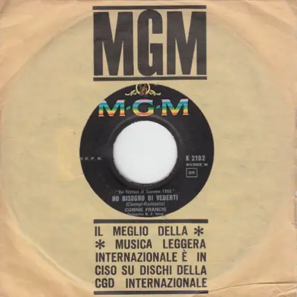 Connie Francis - Ho Bisogno Di Vederti