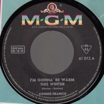 Connie Francis - I'm Gonna Be Warm This Winter