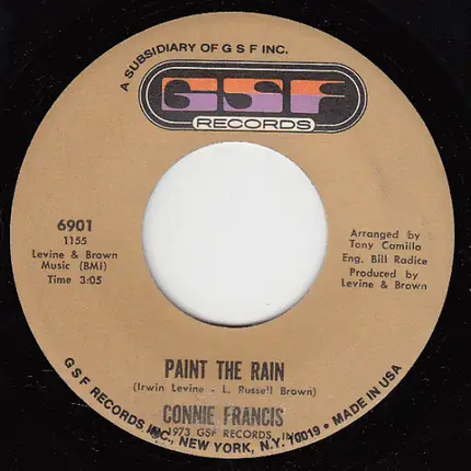 Connie Francis - Should I Tie A Ribbon Round The Old Oak Tree 'The Answer' / Paint The Rain