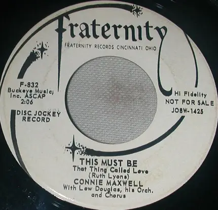 Connie Maxwell - This Must Be (That Thing Called Love)