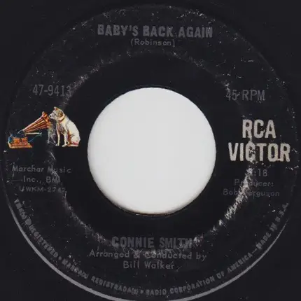 Connie Smith - It Only Hurt's For A Little While / Baby's Back Again