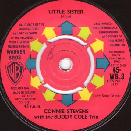 Connie Stevens - Sixteen Reasons/ Little Sister
