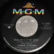 7inch Vinyl Single - Connie Stevens - Wouldn't It Be Nice (To Have Wings And Fly) / Cinderella Could Have Saved Us All - Black Labels, company sleeve