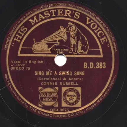Connie Russel - Sing Me a Swing Song / Organ Grinder's Swing