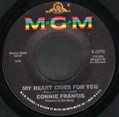 Connie Francis - My Heart Cries for You