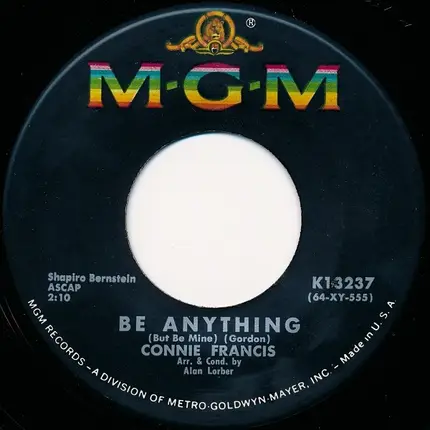 Connie Francis - Be Anything (But Be Mine)