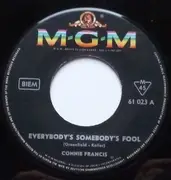 7inch Vinyl Single - Connie Francis - Everybody's Somebody's Fool