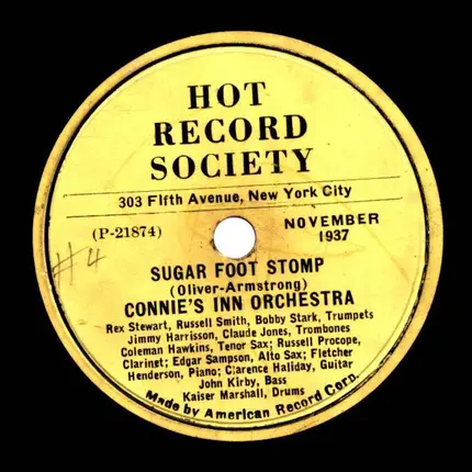 Connie's Inn Orchestra / King Oliver's Jazz Band - Sugar Foot Stomp / Dipper Mouth Blues