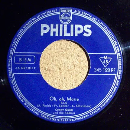 Conny Quick Und Die Rockies - Oh, Oh, Marie / Rock, Baby, Rock