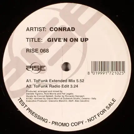 Conrad - Give'n On Up